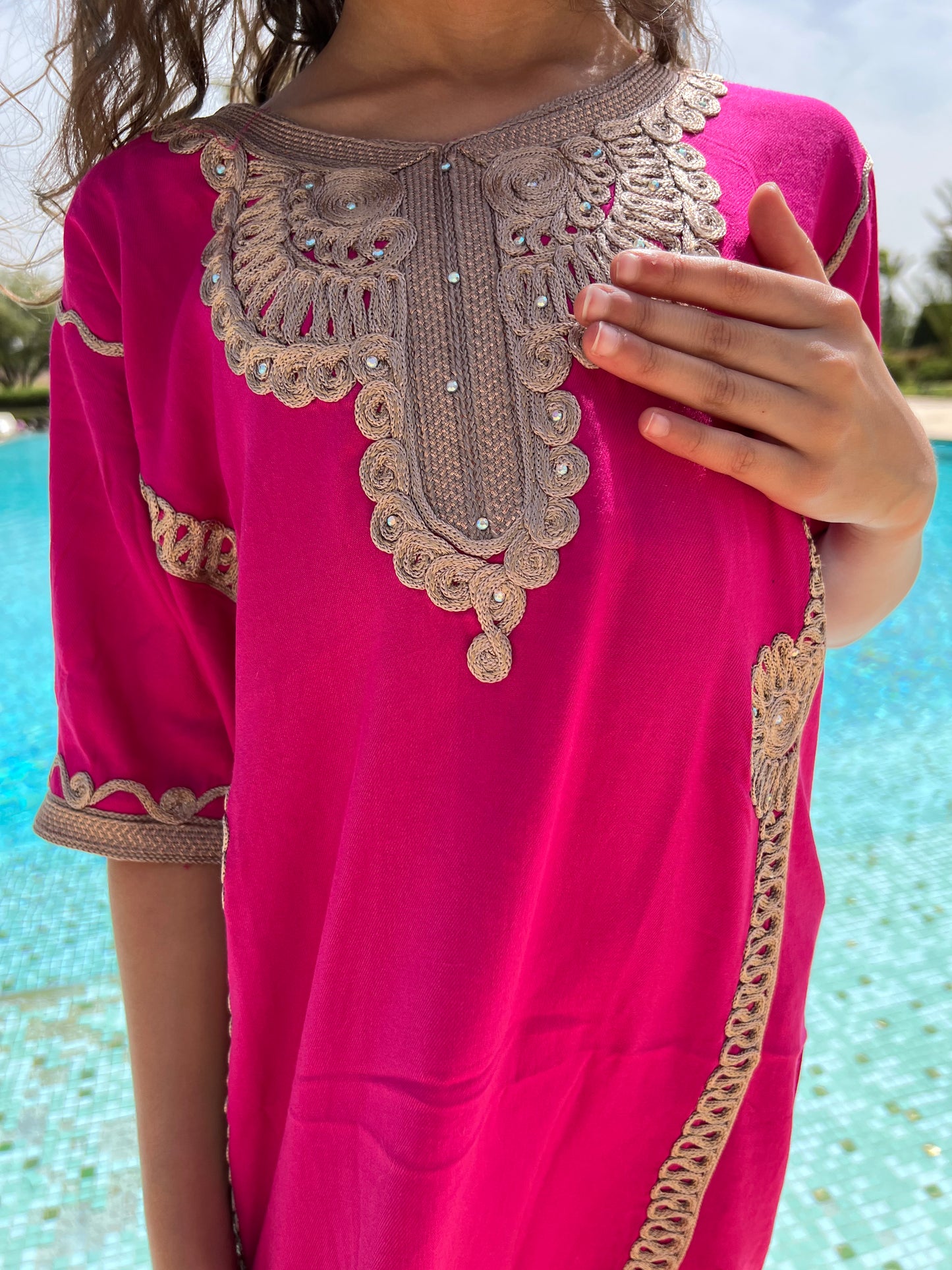 Robe fille fuchsia