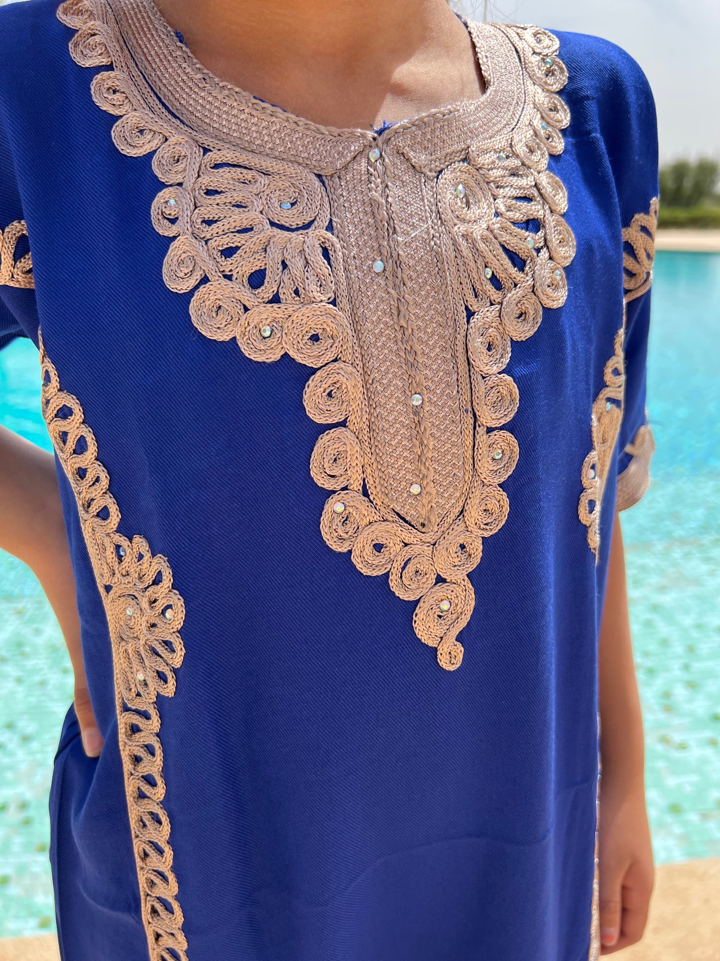 Robe fille bleu majorelle