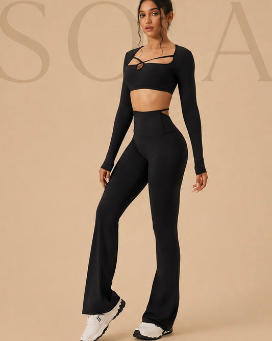 Legging Flare Skin SŌA noir