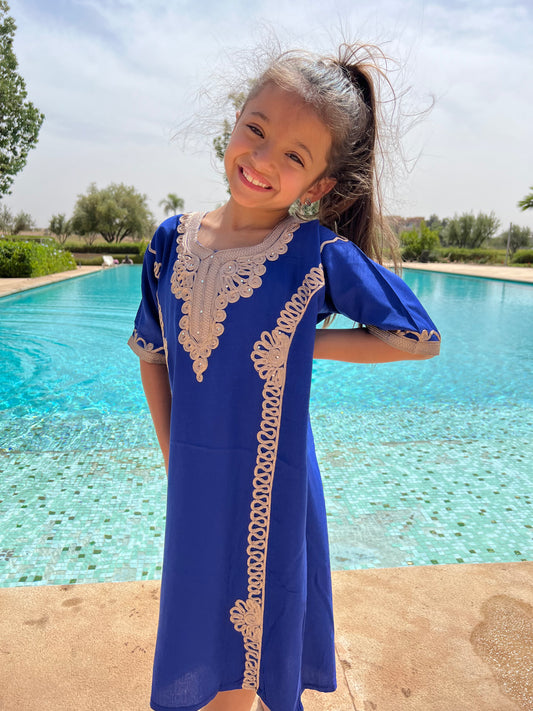 Robe fille bleu majorelle