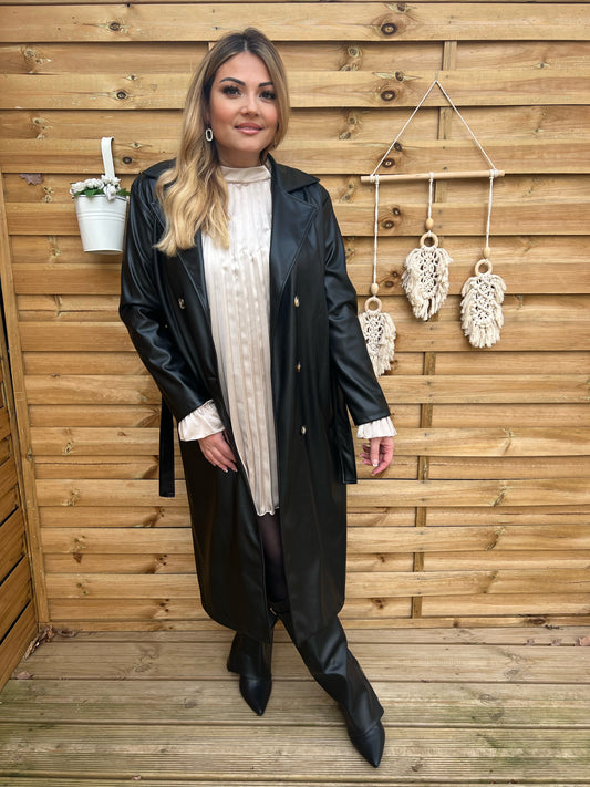 Trench Simili noir